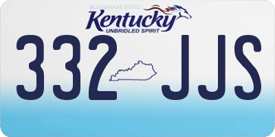 KY license plate 332JJS