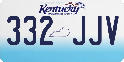 KY license plate 332JJV