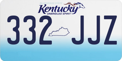 KY license plate 332JJZ