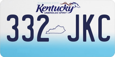 KY license plate 332JKC