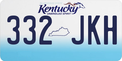KY license plate 332JKH