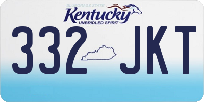 KY license plate 332JKT
