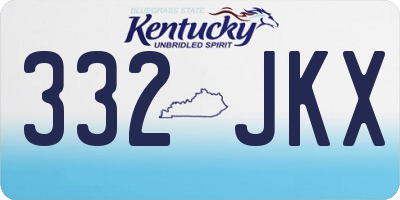 KY license plate 332JKX