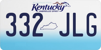 KY license plate 332JLG