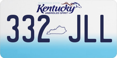 KY license plate 332JLL