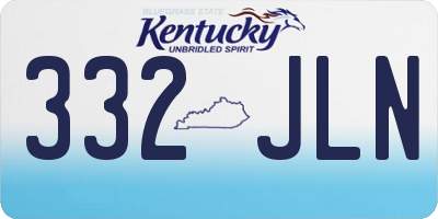 KY license plate 332JLN