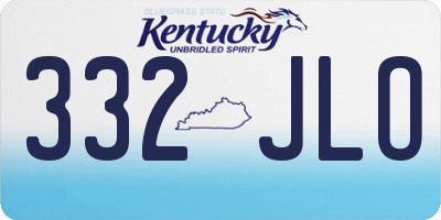 KY license plate 332JLO