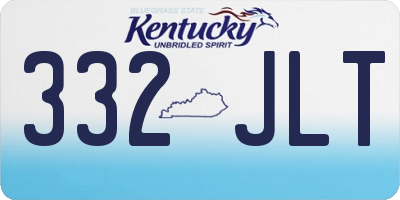 KY license plate 332JLT