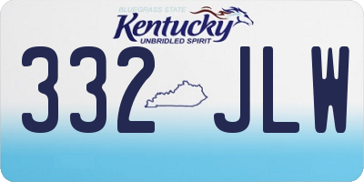 KY license plate 332JLW
