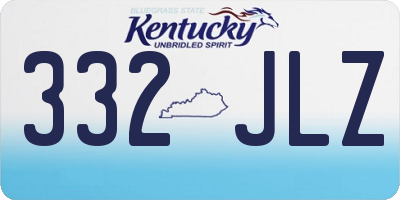 KY license plate 332JLZ