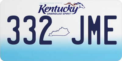 KY license plate 332JME