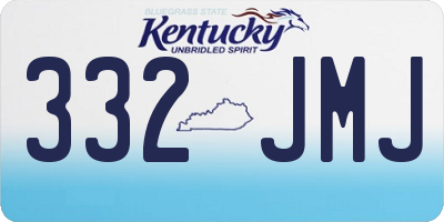KY license plate 332JMJ