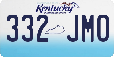KY license plate 332JMO