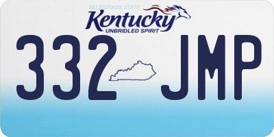 KY license plate 332JMP