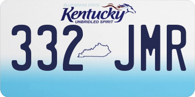 KY license plate 332JMR