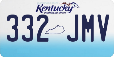 KY license plate 332JMV