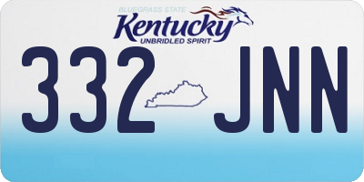 KY license plate 332JNN