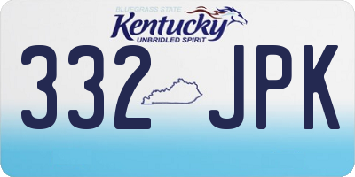 KY license plate 332JPK