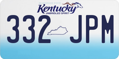 KY license plate 332JPM