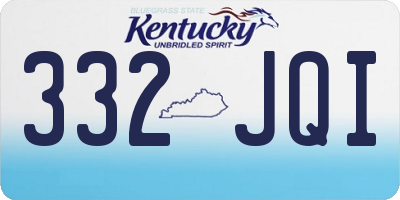 KY license plate 332JQI