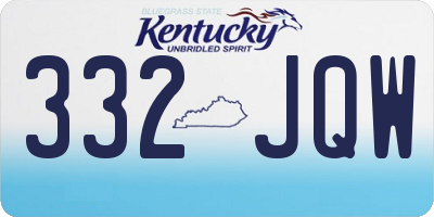 KY license plate 332JQW