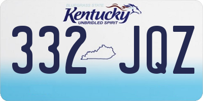 KY license plate 332JQZ
