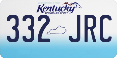 KY license plate 332JRC