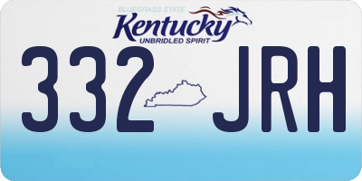 KY license plate 332JRH