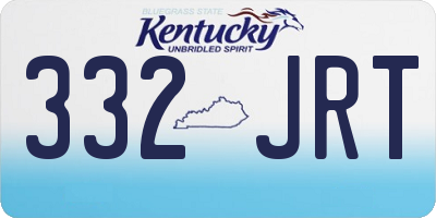 KY license plate 332JRT