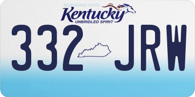 KY license plate 332JRW