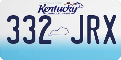 KY license plate 332JRX