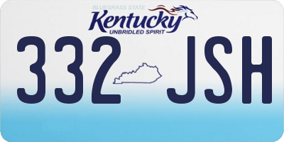 KY license plate 332JSH