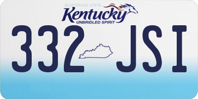 KY license plate 332JSI
