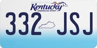 KY license plate 332JSJ