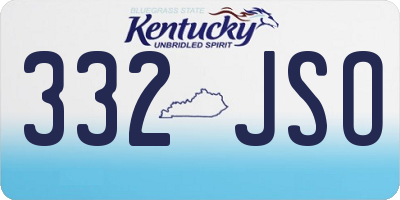 KY license plate 332JSO