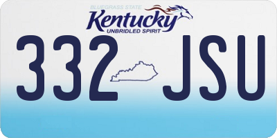KY license plate 332JSU
