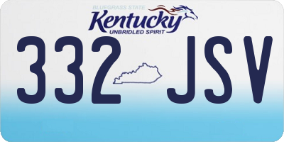 KY license plate 332JSV