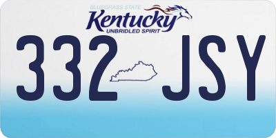 KY license plate 332JSY