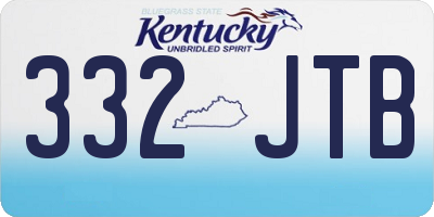 KY license plate 332JTB