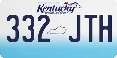 KY license plate 332JTH