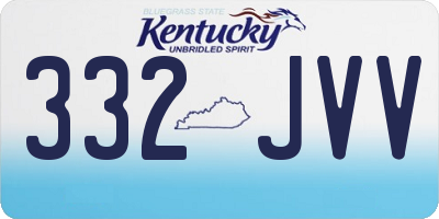 KY license plate 332JVV