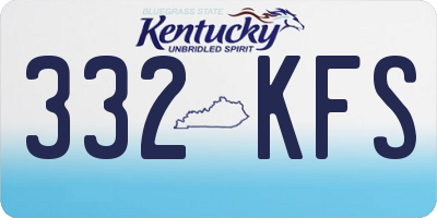 KY license plate 332KFS