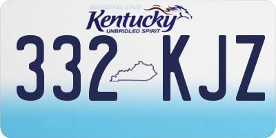 KY license plate 332KJZ