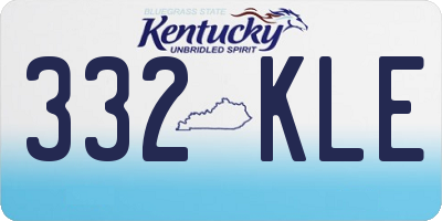 KY license plate 332KLE