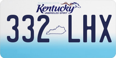 KY license plate 332LHX