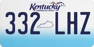 KY license plate 332LHZ
