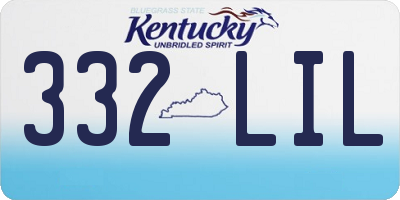KY license plate 332LIL