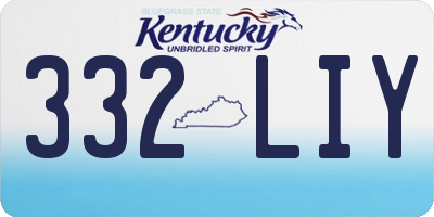KY license plate 332LIY