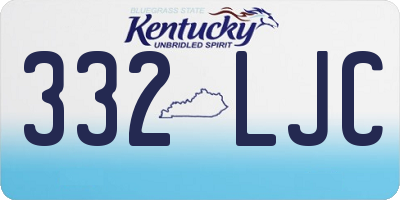 KY license plate 332LJC