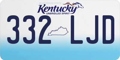 KY license plate 332LJD